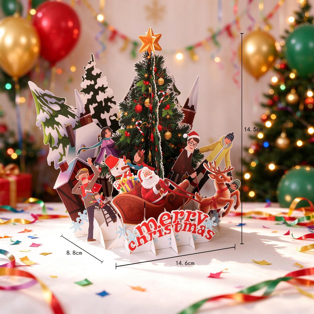 3D Pop Up Christmas Tree Greeting Card Holiday Gift