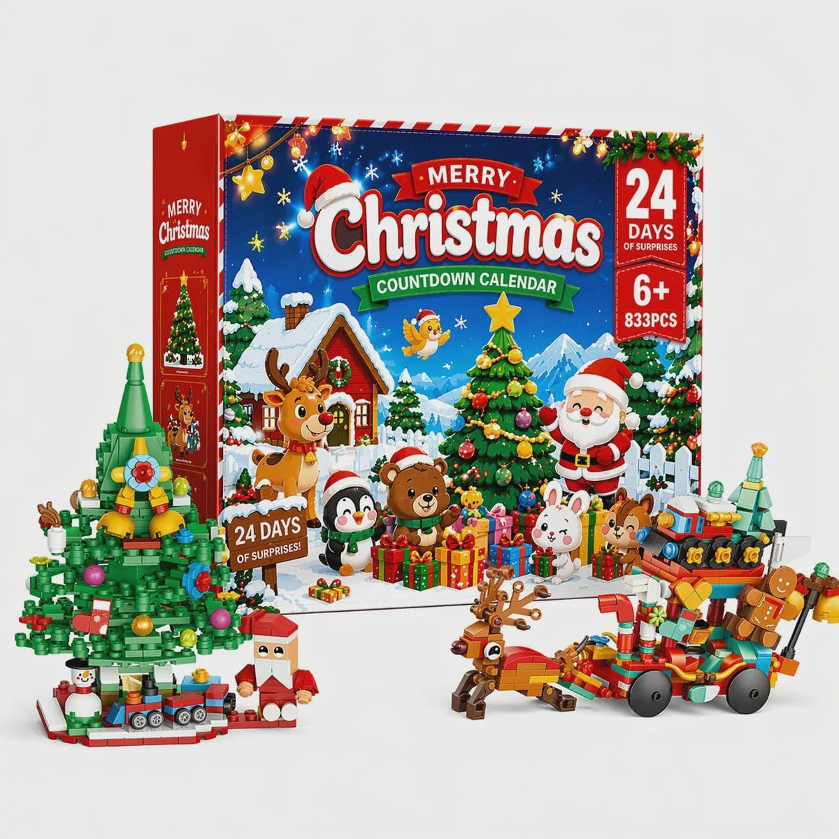 Christmas Tree Building Block Advent Calendar 24‑Day Countdown Surprise Decor Kit