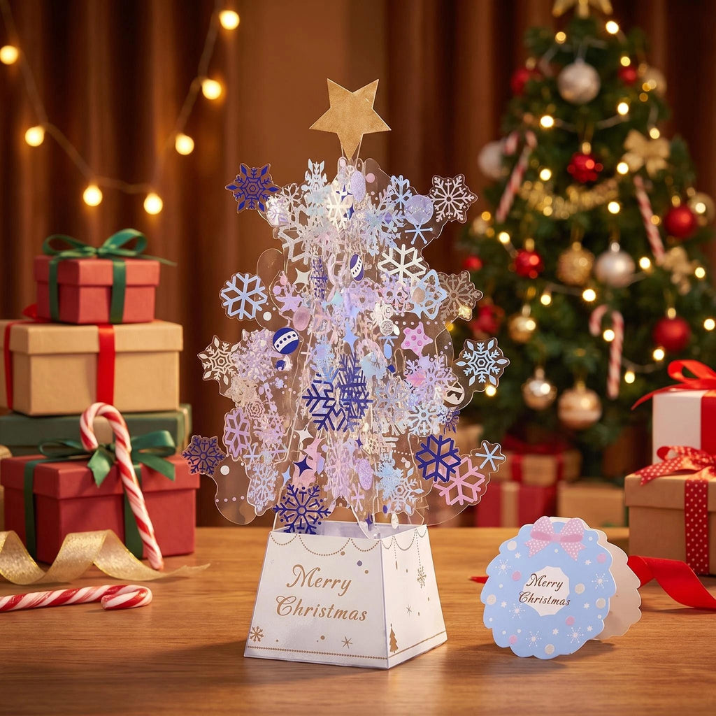 3D Pop Up Christmas Tree Greeting Card Holiday Gift