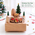 Wooden Music Box Rotating Carousel Handmade Keepsake Kids Gift