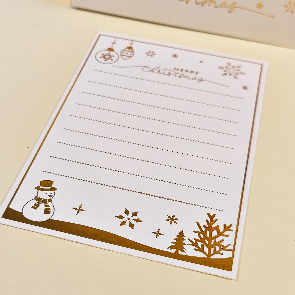 3D Christmas Card, Laser Cut Winter Wonderland, Snowy Village Keepsake with Message Insert