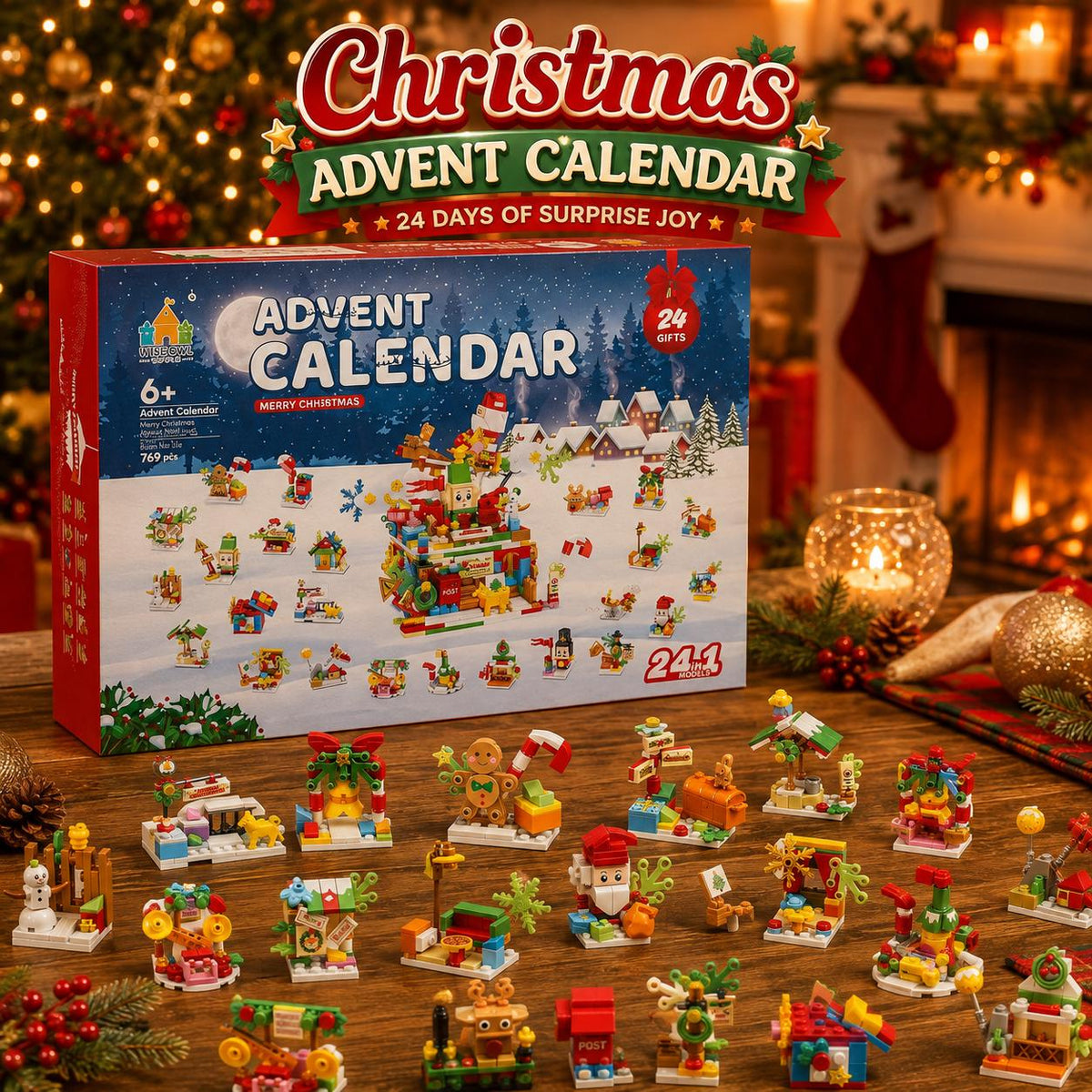 Christmas Advent Calendar Gem Digging Kit 24 Days Mineral Excavation Surprise Toy