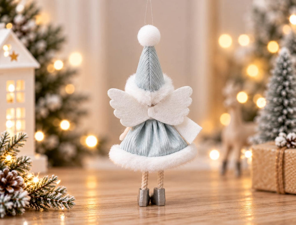 Soft plush angel girl hanging ornament fabric doll for christmas tree seasonal home decor
