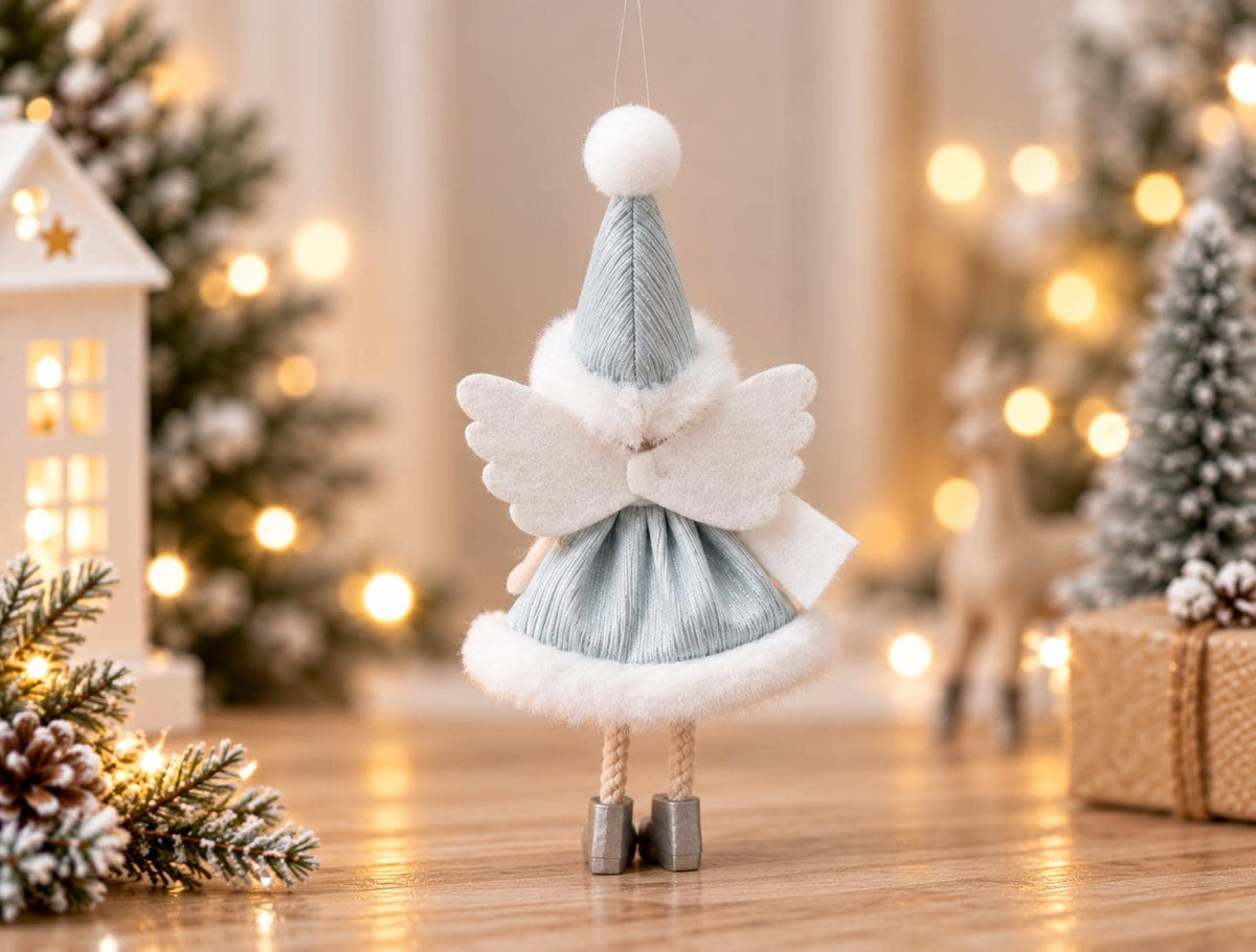 Soft plush angel girl hanging ornament fabric doll for christmas tree seasonal home decor