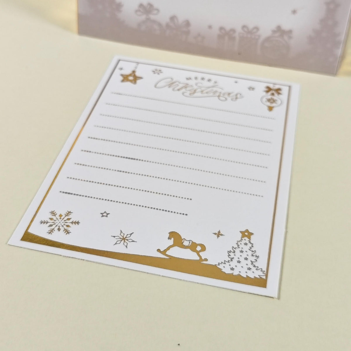 3D Dimensional Layered Paper Art Christmas Card with Fireplace Scene and Removable Message Insert
