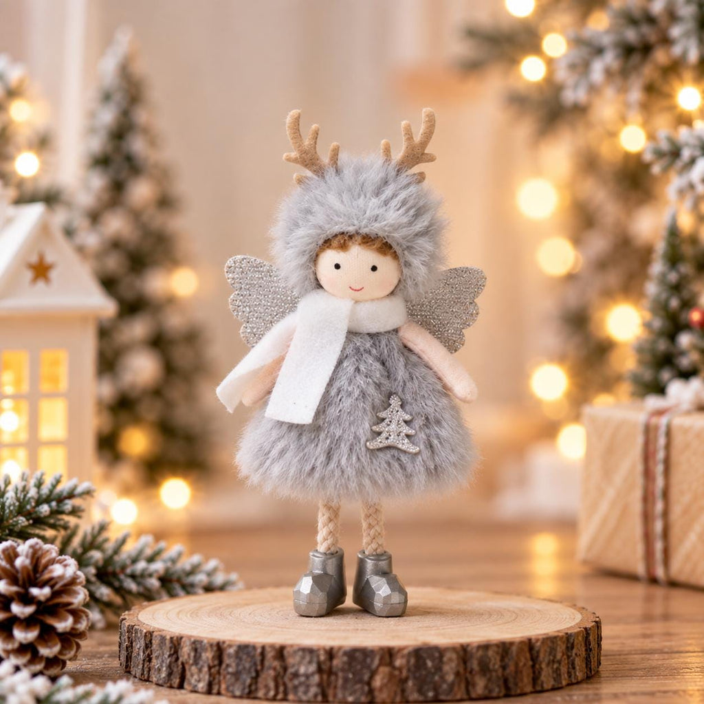 Soft plush angel girl hanging ornament fabric doll for christmas tree seasonal home decor