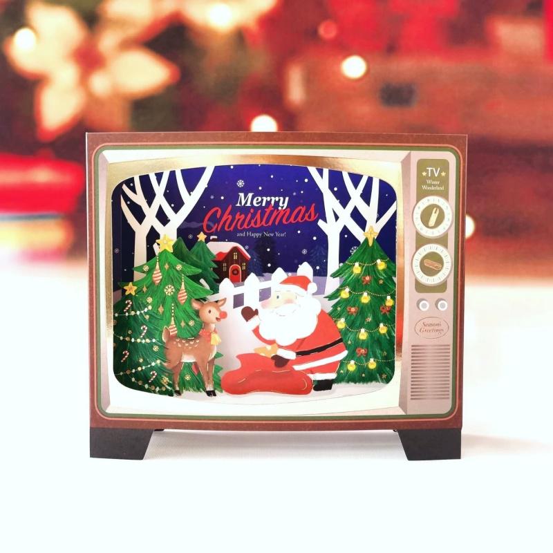 Christmas 3D Pop‑up Paper House Card Hollow Paper Craft Holiday Greeting Note