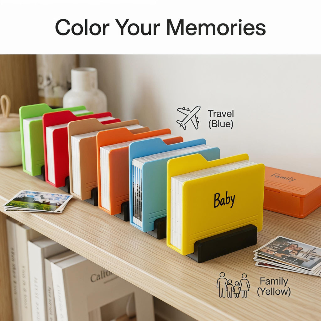 Mini Folder Style Folding Photo Album, Personalized Memory Book, Desk Photo Display