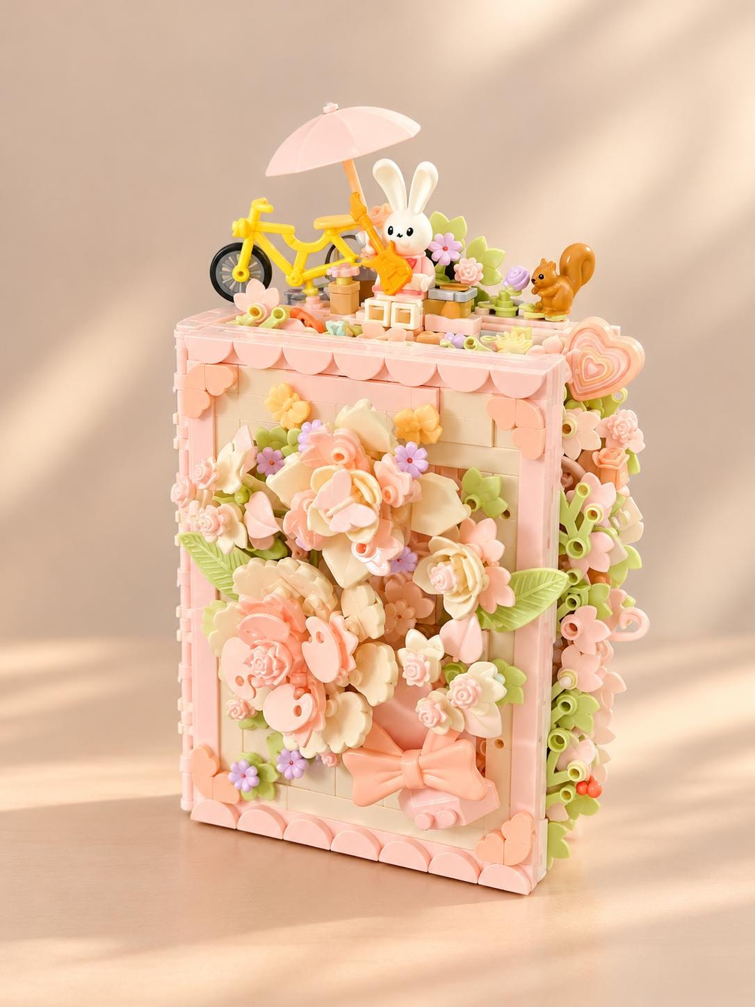 DIY Floral Building Block Photo Frame Kit, 3D Flower Bouquet Craft Project