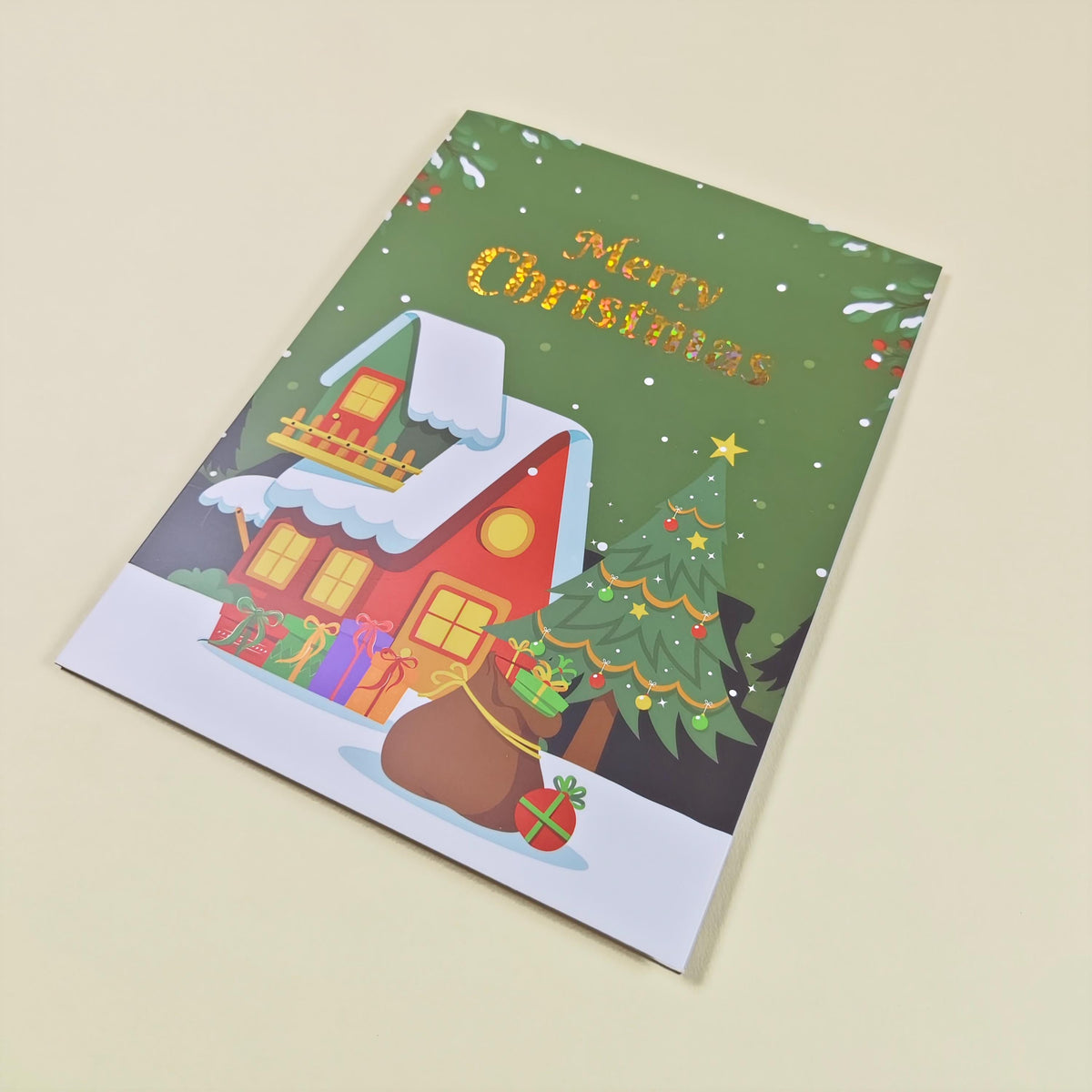 3D Christmas Fireplace Pop Up Card with Santa, Reindeer, Snowman and Festive Tree