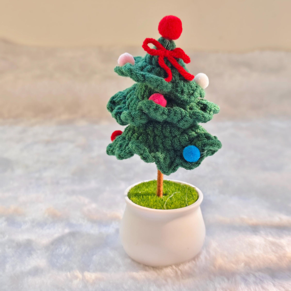 Handmade Crochet Potted Flowers, Tulips, Carnation, Heart, Christmas Tree Home Decor