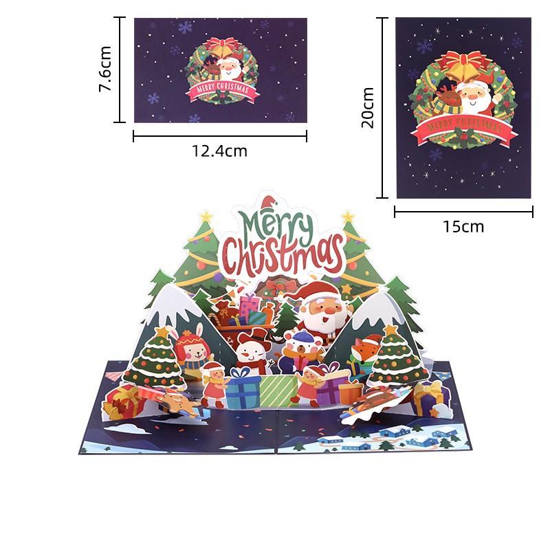 3D Pop Up Christmas Tree Greeting Card Holiday Gift