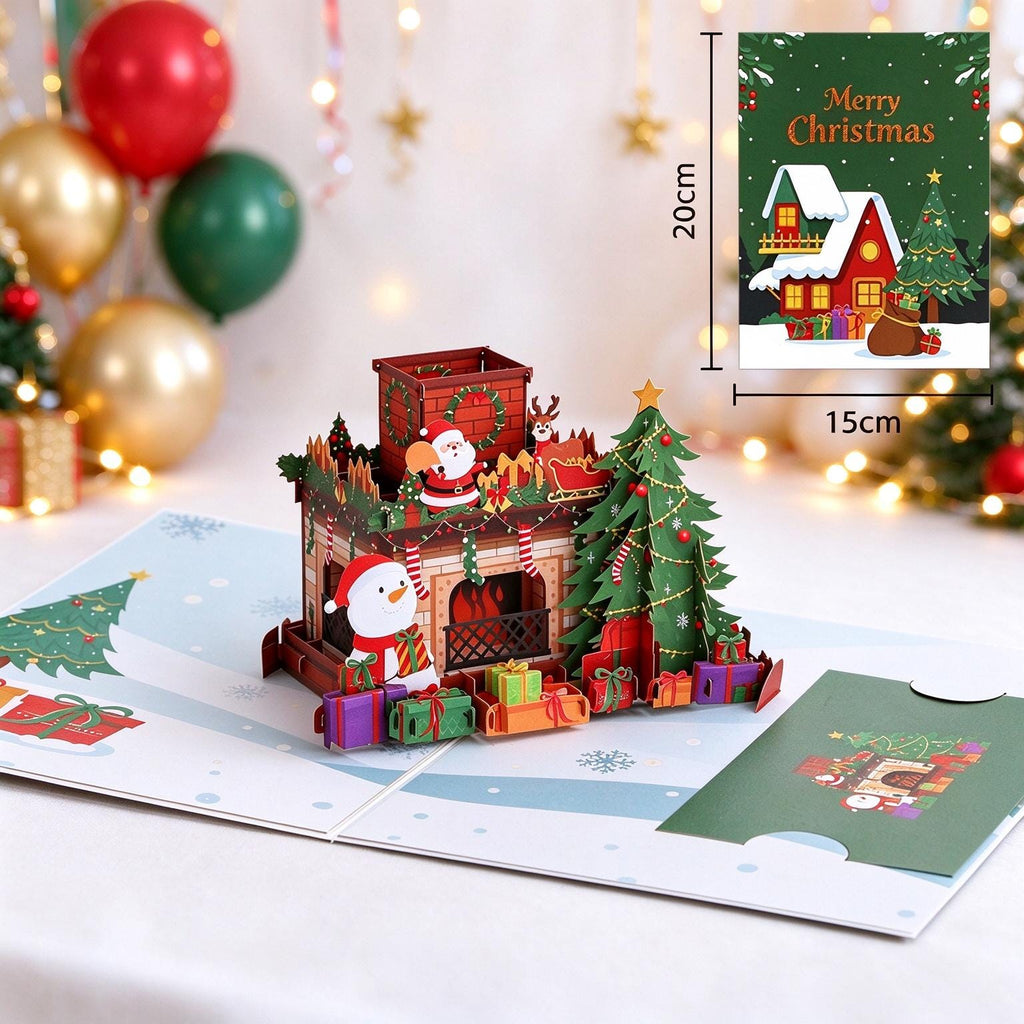3D Pop Up Christmas Tree Greeting Card Holiday Gift