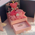 Preserved Real Rose Bear, Long Lasting Flower Arrangement, Romantic Anniversary Gift, Teddy Keepsake