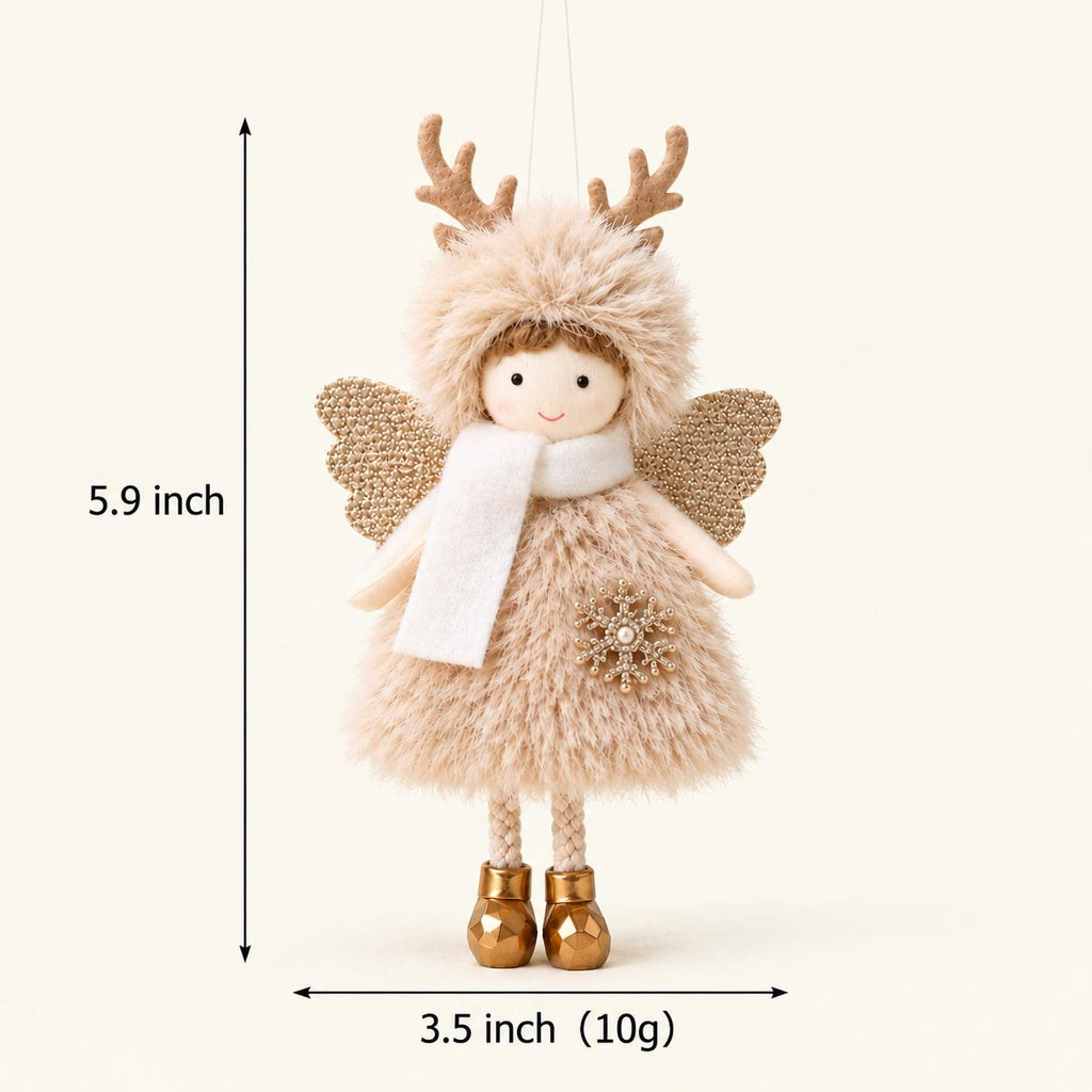 Soft plush angel girl hanging ornament fabric doll for christmas tree seasonal home decor