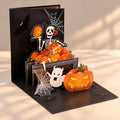 3D Pop-Up Halloween Card, Spooky Skull Pumpkin Scene (Digital Download)