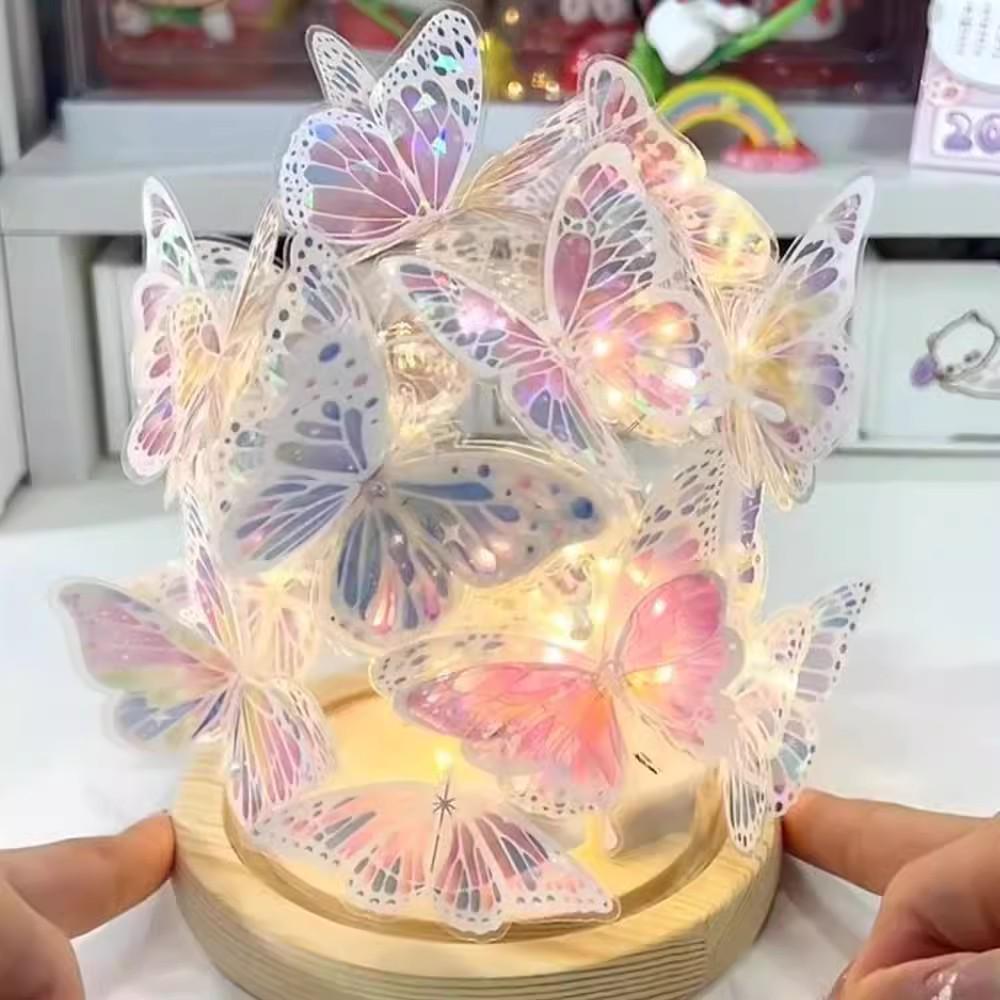 DIY Colorful Butterfly Night Light Hand‑Assembled Acrylic Tabletop Home Lamp Ornament